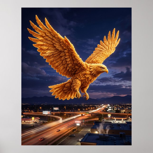 Póster Águila de Pollo Frito (Frente)