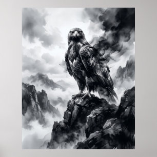 Póster Águila de Tinta Tormentas Crags