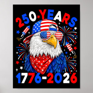 Póster Aguila del 250 Aniversario 250 Años 4 de Julio Niñ