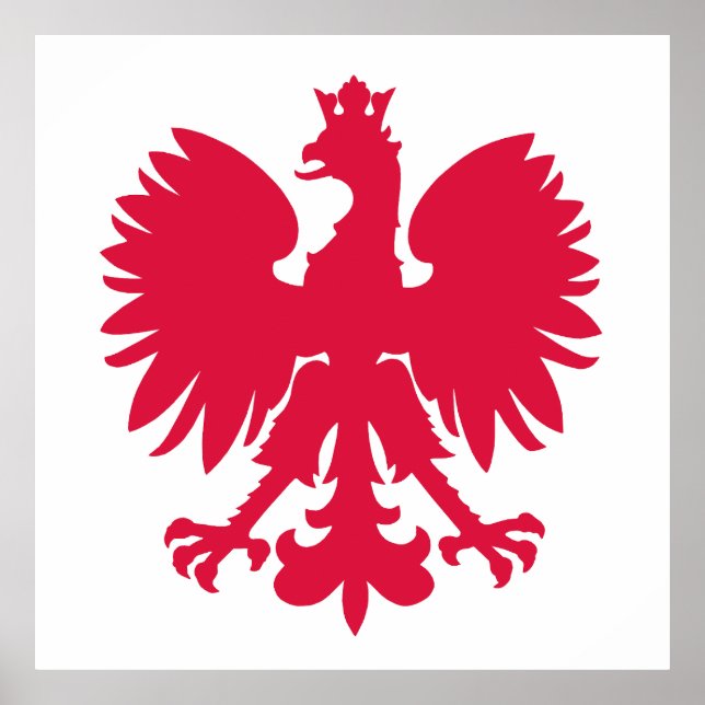 Póster Águila del Escudo de Armas de Polonia (Frente)