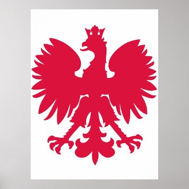 Póster Águila del Escudo de Armas Polaco (Frente)