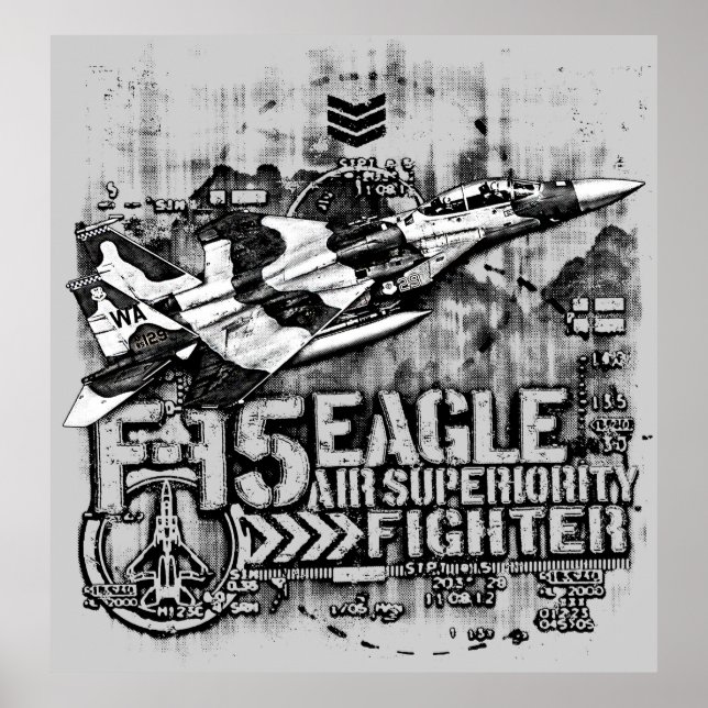 Póster Águila F-15 (Frente)