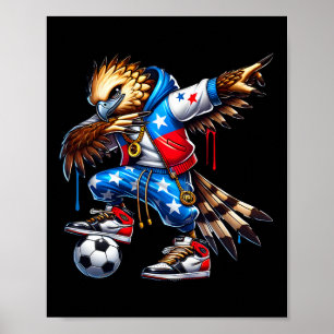 Póster Águila Harpia de Panamá Dabbing Fútbol Urbyn Stree