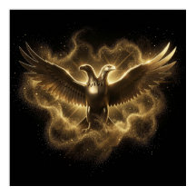 Águila iliria majestuosa emergiendo de la estrella