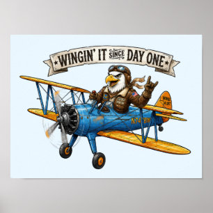Póster Águila Improvisando