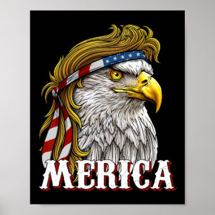 Póster - Águila Patriótica De La Bandera Estadounidense D