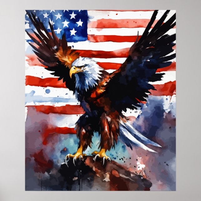 Póster Águila Patriótica | Estados Unidos | (Frente)