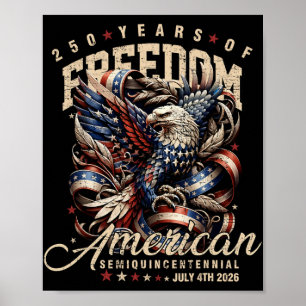 Póster Águila Patriótica Y Bandera 250 Años 1776-2026 _1 