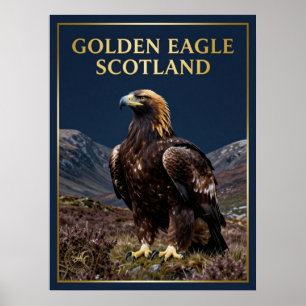 Póster 🦅 Águila Real Escocia Ave Alta