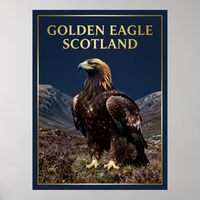 Póster 🦅 Águila Real Escocia Ave Alta (Frente)
