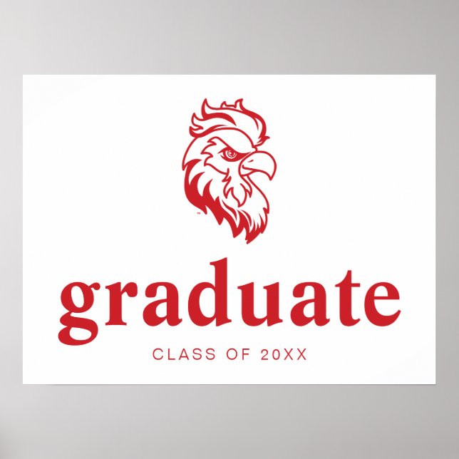 Póster Aguila Roja de la Universidad Estatal de Jacksonvi (Frente)