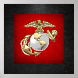 Póster Águila USMC, Globe & Anchor (EGA) [3D]