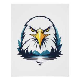 Póster Águila Vector Arte Animal Moderno Ciudad Urbana Gr