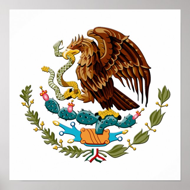 Póster Águila y serpiente México Emblema para los mexican (Frente)