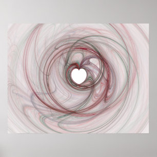 Póster Agujero con forma de corazón