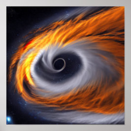 Póster Agujero negro en el espacio