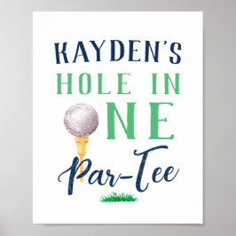 Póster Agujero personalizado en un Rótulo de cumpleaños d