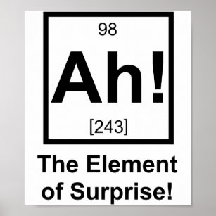 Póster Ah el elemento de símbolo de elemento periódico so