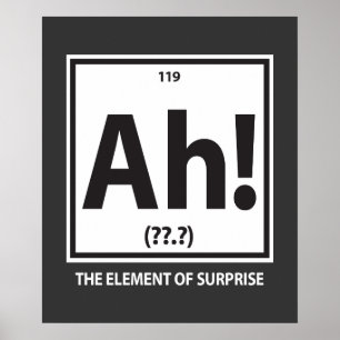 Póster ¡Ah! El elemento de sorpresa
