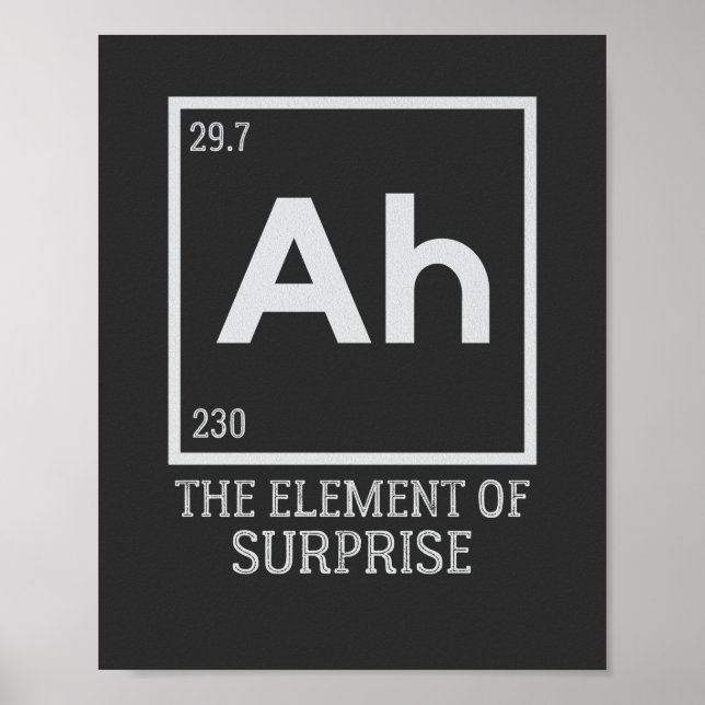 Póster Ah, el elemento de sorpresas (Frente)