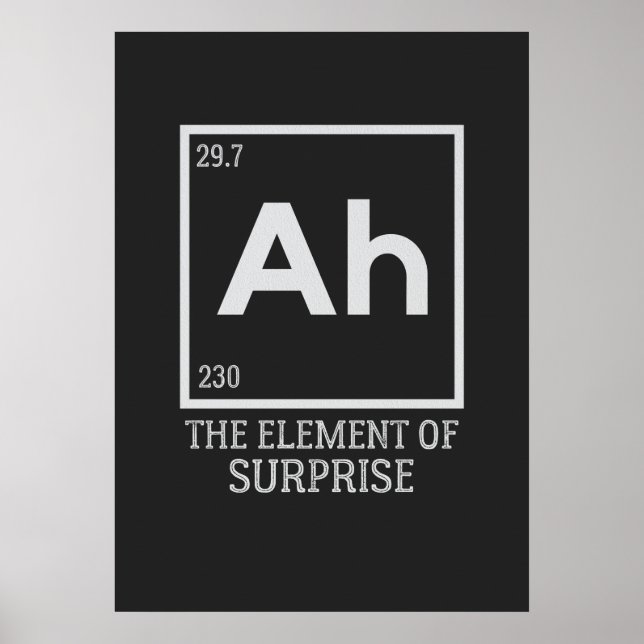 Póster Ah, el elemento de sorpresas (Frente)