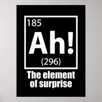 ¡Ah! El elemento del Chiste de la química sorpresi