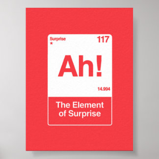 Póster Ah El Elemento Sorpresa - Química Divertida