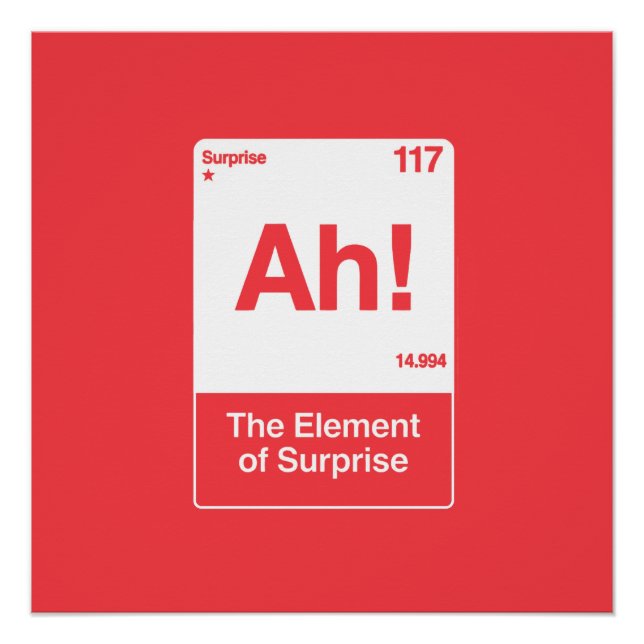 Póster Ah El Elemento Sorpresa - Química Divertida  (Anverso)