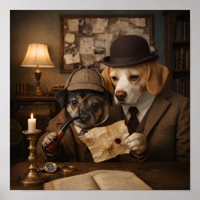 Póster "Aha, A Clue!" (Frente)