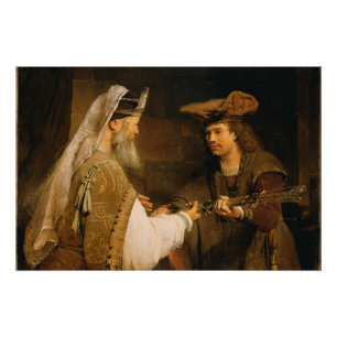 Póster Ahimelech que da la espada de Goliat a David