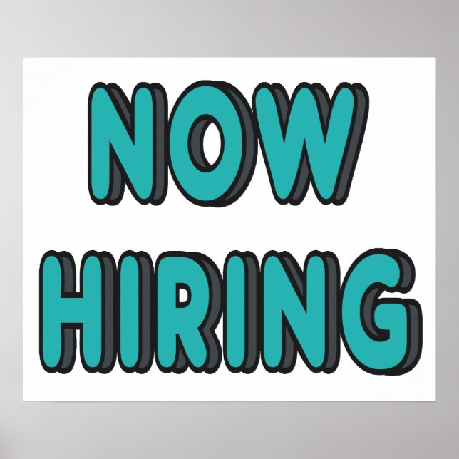 Póster Ahora contratando (Frente)