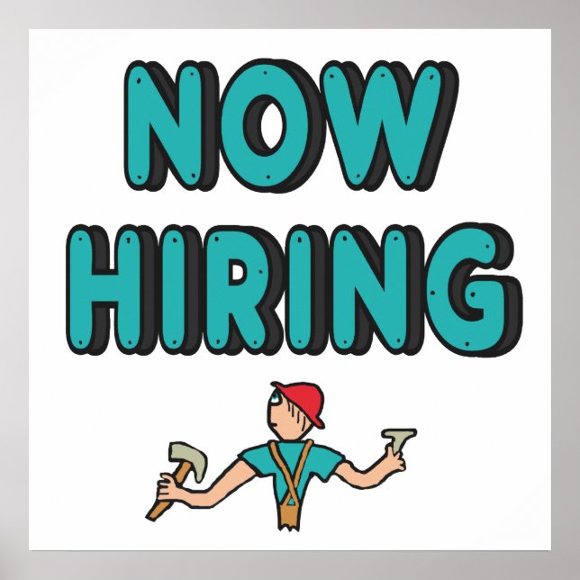Póster Ahora contratando (Frente)
