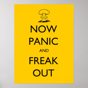 Póster Ahora el pánico y Freak hacia fuera el poster