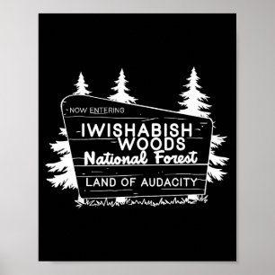 Póster Ahora Entrando en el Bosque Nacional I Wishabish W