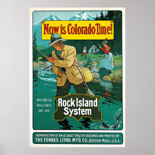 Póster Ahora es el anuncio de viaje del Colorado Time Vin