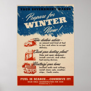 Póster Ahora prepárese para el poster del invierno
