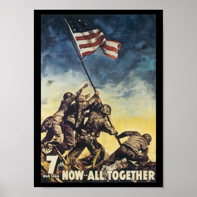 Póster Ahora todos juntos la Segunda Guerra Mundial (Frente)