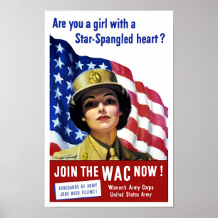 Póster Ahora únase al WAC -- WWII