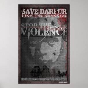 Póster Ahorre Darfur 17X11