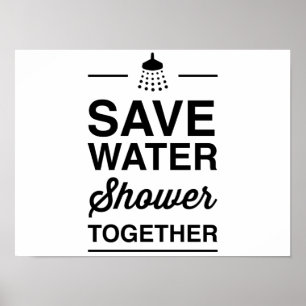 Póster Ahorre el agua