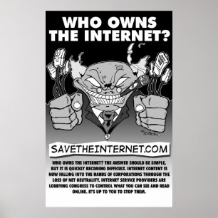 Póster Ahorre el poster del Internet