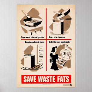 Póster Ahorre el poster inútil de las grasas