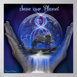Póster Ahorre nuestro planeta