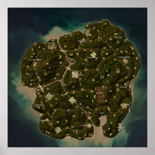 Póster Ahorro de Sanhok antiguo de PUBG 8192x8192