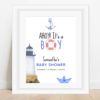 ¡Ahoy es un chico! Baby Shower naumático