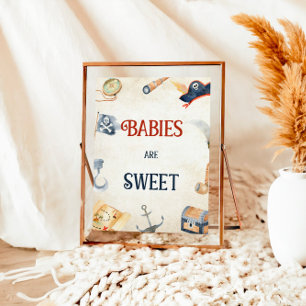 Póster Ahoy es un niño los bebés de Baby Shower son dulce