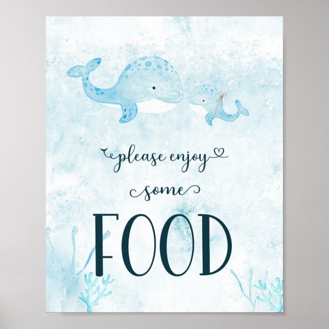 Póster Ahoy It's a Boy Nautical Baby Shower Food Sign (Frente)