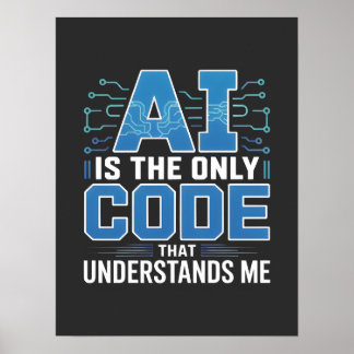 Póster AI Code Graphic – Tech Innovation Design
