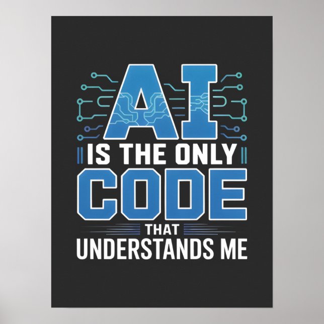 Póster AI Code Graphic – Tech Innovation Design (Frente)