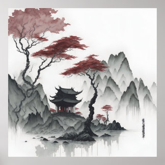 Póster Ai de paisajes japoneses